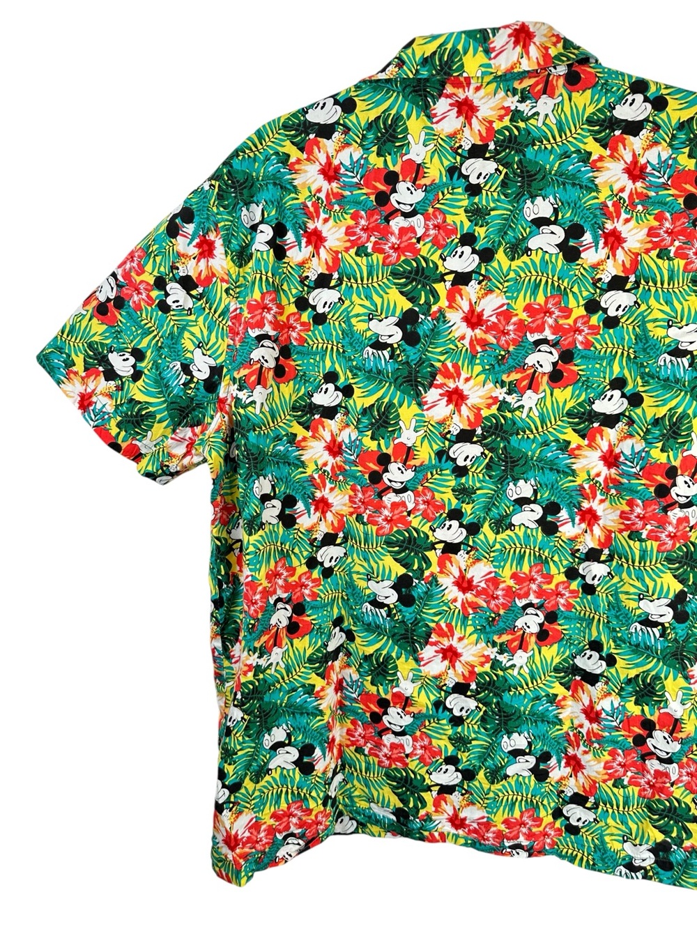 Disney Mickey Mouse Tropical Hawaiian Shirt XL Cotton Button Up Resort Vacation - Picture 8 of 16